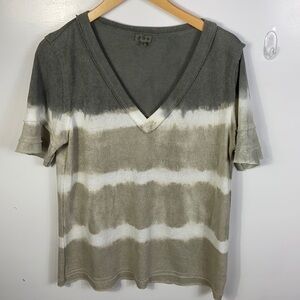 V neck tie dye POL top